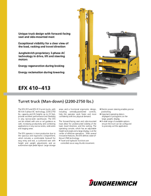 Caricatori laterali elettrici Jungheinrich EFX 413