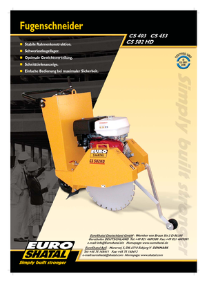 Seghe da pavimento Shatal CS 502 HD E