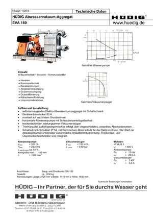 Motopompe autoadescanti Hüdig Eva 180 *