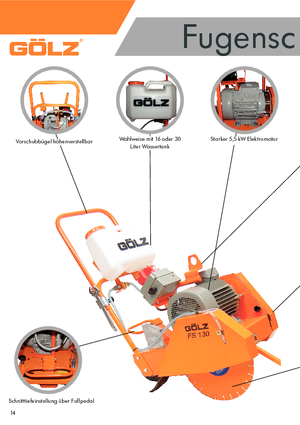 Seghe da pavimento Gölz FS 130 E