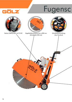 Seghe da pavimento Gölz FS 240 SE