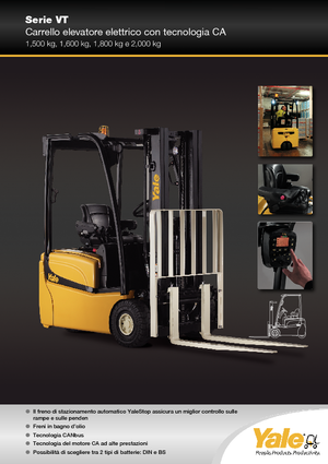Carrelli elevatori frontali elettrici Yale ERP 18 VT