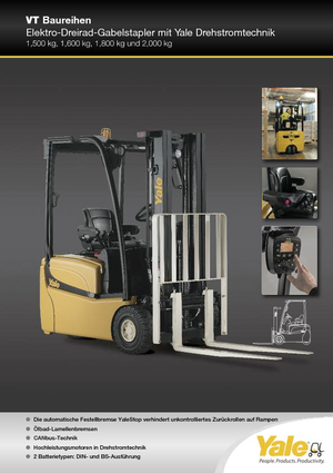 Carrelli elevatori frontali elettrici Yale ERP 18 VT