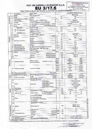 Carrelli elevatori frontali elettrici OM-Pimespo EU 3-17,5