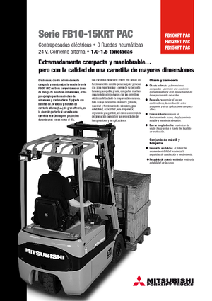 Carrelli elevatori frontali elettrici Mitsubishi FB15KRT PAC