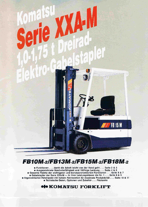 Carrelli elevatori frontali elettrici Komatsu FB 15 M 2