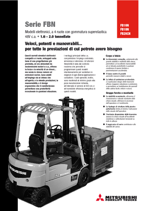 Carrelli elevatori frontali elettrici Mitsubishi FB 16 N