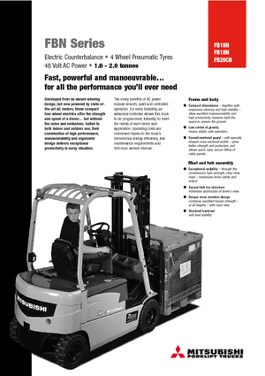 Carrelli elevatori frontali elettrici Mitsubishi FB 16 N