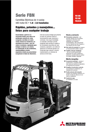 Carrelli elevatori frontali elettrici Mitsubishi FB 16 N