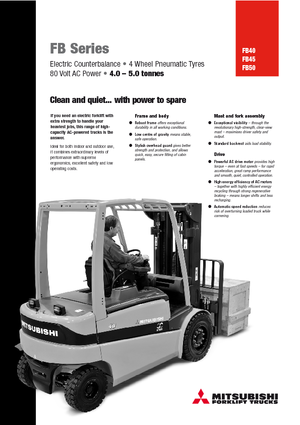 Carrelli elevatori frontali elettrici Mitsubishi FB50