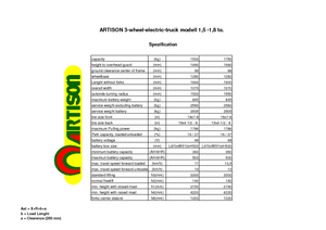 Carrelli elevatori frontali elettrici Artison FBT 18