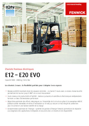 Carrelli elevatori frontali elettrici Linde E14 EVO 