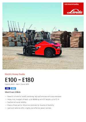 Carrelli elevatori frontali elettrici Linde E180/600