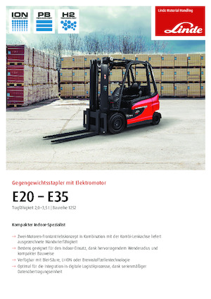 Carrelli elevatori frontali elettrici Linde E30/600HL