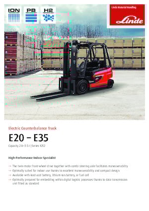 Carrelli elevatori frontali elettrici Linde E25L