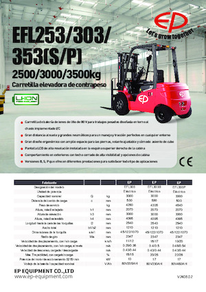 Carrelli elevatori frontali elettrici EP EFL253P