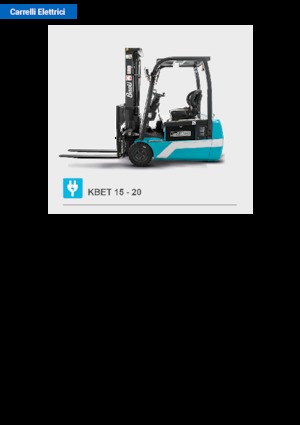 Carrelli elevatori frontali elettrici Baoli KBET 15