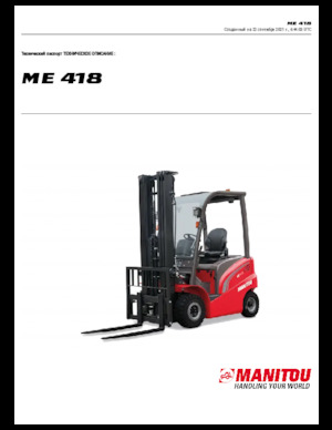 Carrelli elevatori frontali elettrici Manitou ME 418