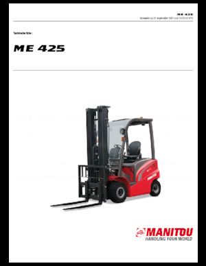 Carrelli elevatori frontali elettrici Manitou ME 425