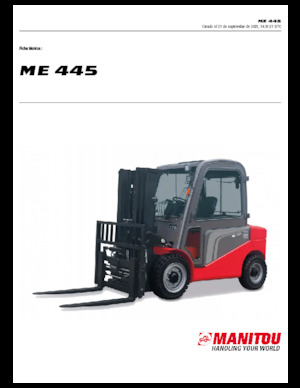 Carrelli elevatori frontali elettrici Manitou ME 445