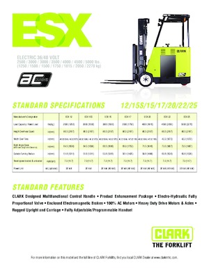 Carrelli elevatori frontali elettrici Clark ESX 20