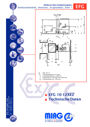 Ex - Carrelli elevatori antideflagranti Miag EFG 12 XEV 2