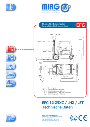 Ex - Carrelli elevatori antideflagranti Miag EFG 12 XC