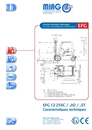 Ex - Carrelli elevatori antideflagranti Miag EFG 12 XC