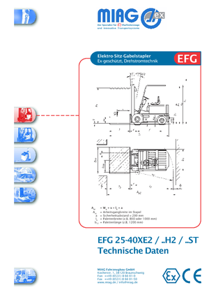 Ex - Carrelli elevatori antideflagranti Miag EFG 35 XE 2