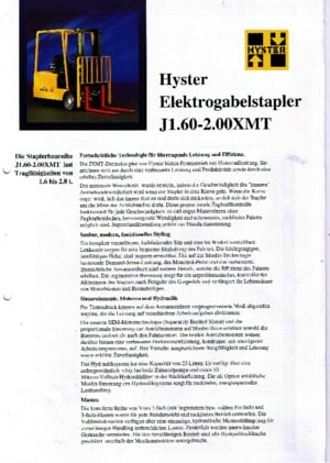 Carrelli elevatori frontali elettrici Hyster J 1.60 XMT