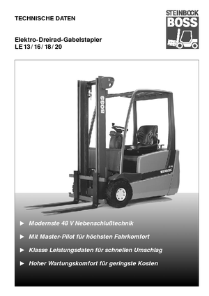 Carrelli elevatori frontali elettrici Steinbock LE 16-55