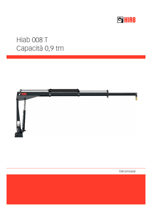 Gru per autocarro elettriche Hiab 008 T-0 ELT