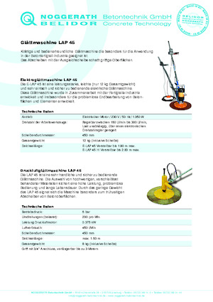 Lisciatrici Belidor-Noggerath LAP 45