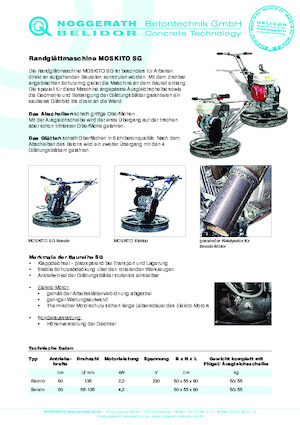 Lisciatrici Belidor-Noggerath Moskito SG