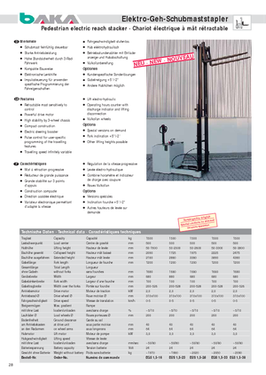 Carrelli elevatori retrattili elettrici Baka EGS 1.5
