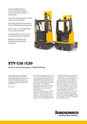 Carrelli elevatori retrattili elettrici Jungheinrich ETV C20