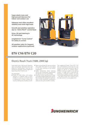 Carrelli elevatori retrattili elettrici Jungheinrich ETV C20