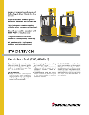 Carrelli elevatori retrattili elettrici Jungheinrich ETV C20