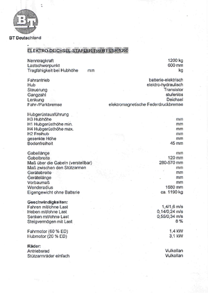 Carrelli elevatori retrattili elettrici BT LSR 1200