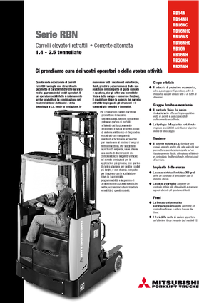 Carrelli elevatori retrattili elettrici Mitsubishi RB 16 NS