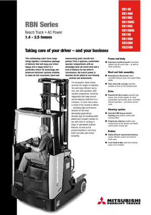 Carrelli elevatori retrattili elettrici Mitsubishi RB 16 NS