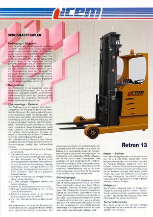 Carrelli elevatori retrattili elettrici Icem Retron