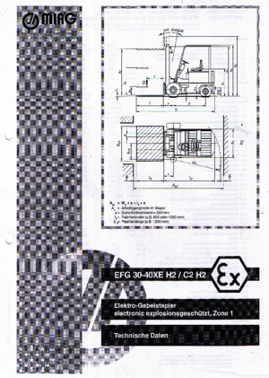 Ex - Carrelli elevatori antideflagranti Miag EFG 40 XE