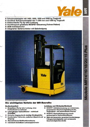 Carrelli elevatori retrattili elettrici Yale MR 18
