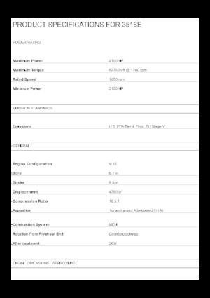 Motori Caterpillar 3516E