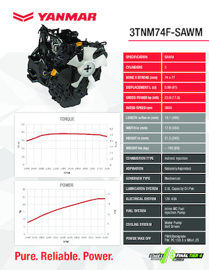Motori Yanmar 3TNM74F-SAWM