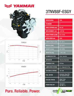 Motori Yanmar 3TNV88F-ESGY