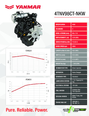 Motori Yanmar 4TNV98CT-NKW
