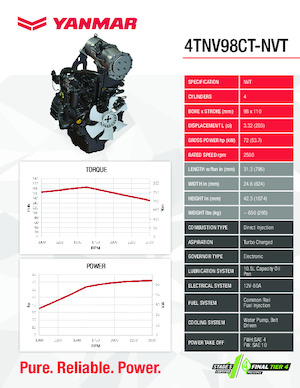 Motori Yanmar 4TNV98CT-NVT