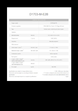 Motori Kubota D1703-M-E2B